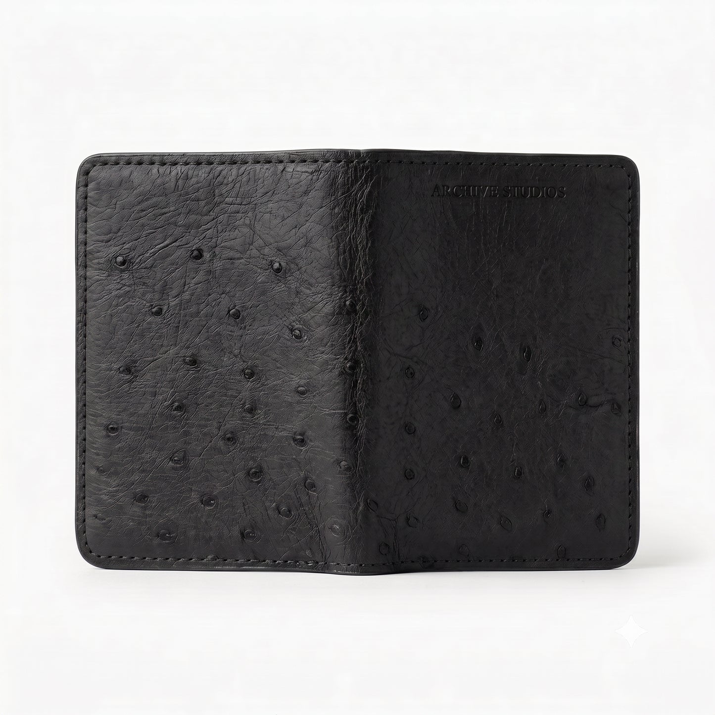 OSTRICH CARD HOLDER BLACK